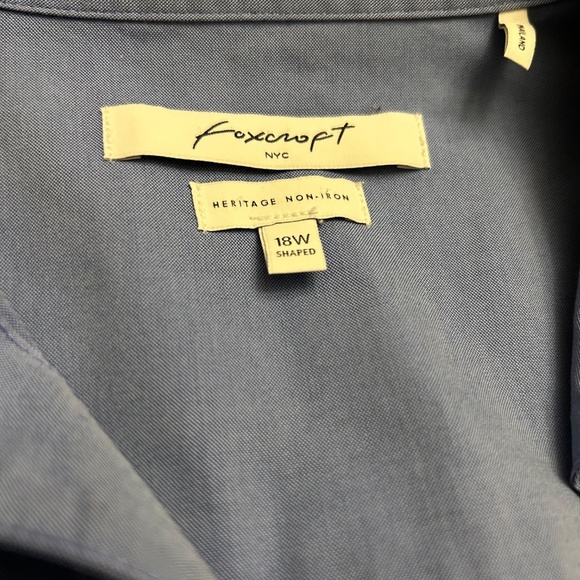 Foxcroft No-iron Button Down Shirt, size 18W - Picture 3 of 6